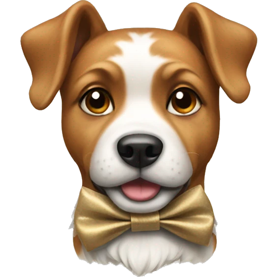 Dog with bow emoji