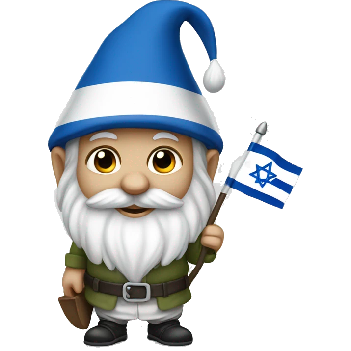 Gnome with Israeli flag emoji