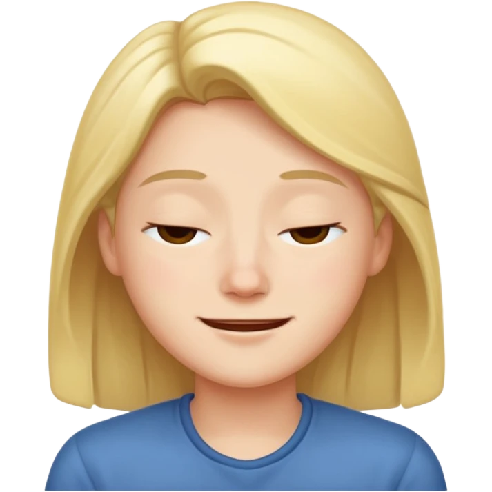 Sleepy face that smiles  emoji