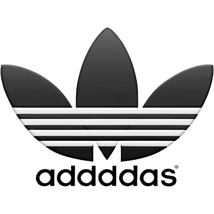 Adidas logo white three lines emoji