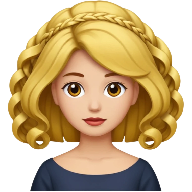 mujer con el pelo recogido para ceremonia emoji