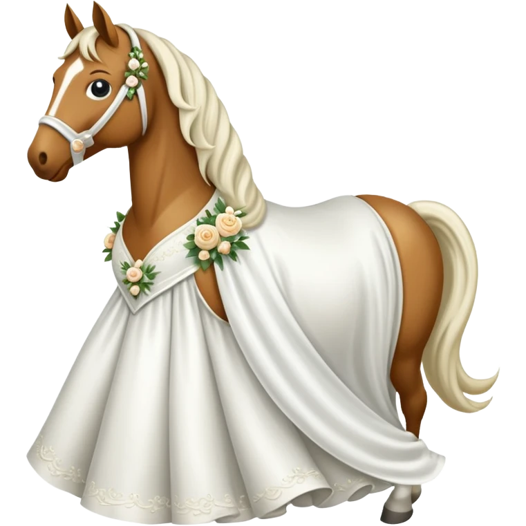 horse with a wedding dress emoji