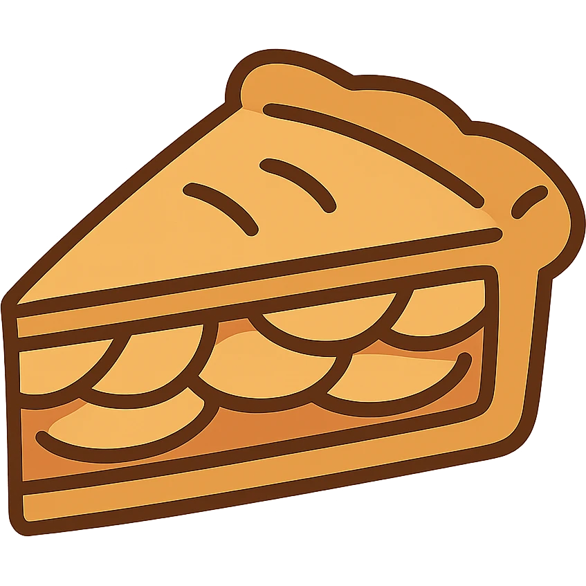 slice of apple pie flat toon style emoji