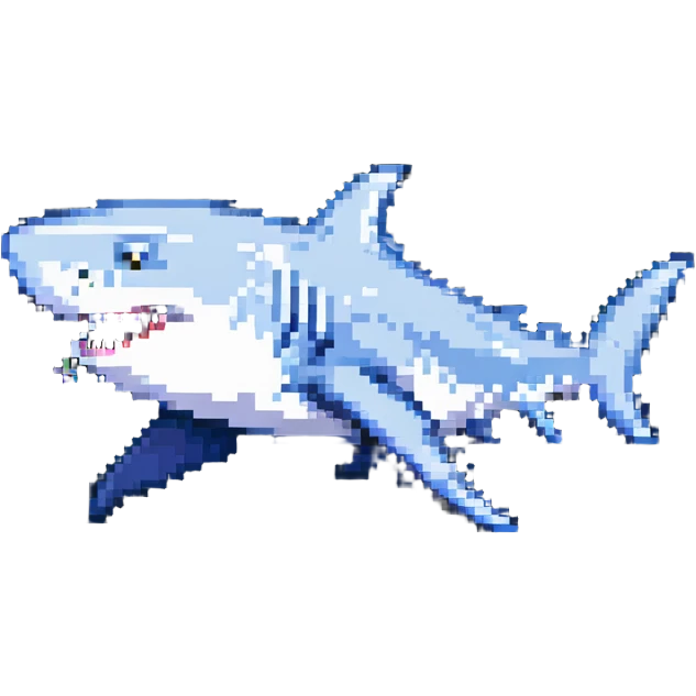 walking shark emoji