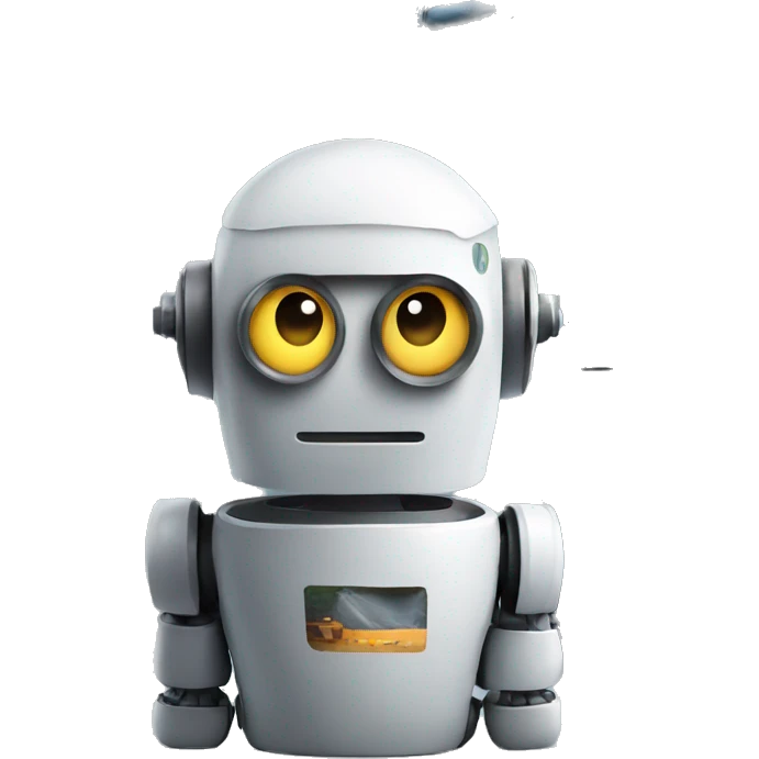 a robot watching the pipeline emoji
