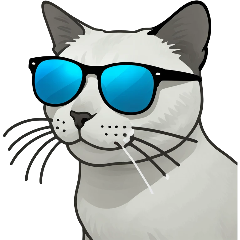 Cat with sunglasses emoji