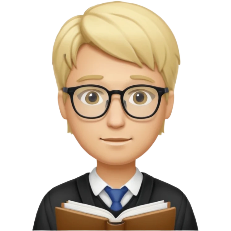 блондин man студент учится в Америке emoji