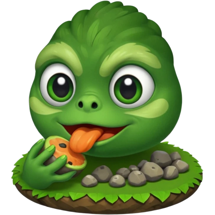 pepe eating rocks emoji