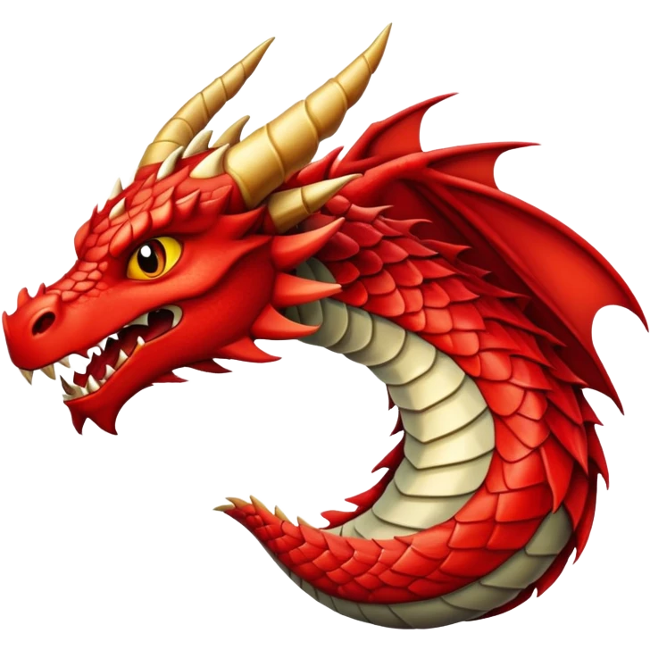 Create a red dragon  emoji