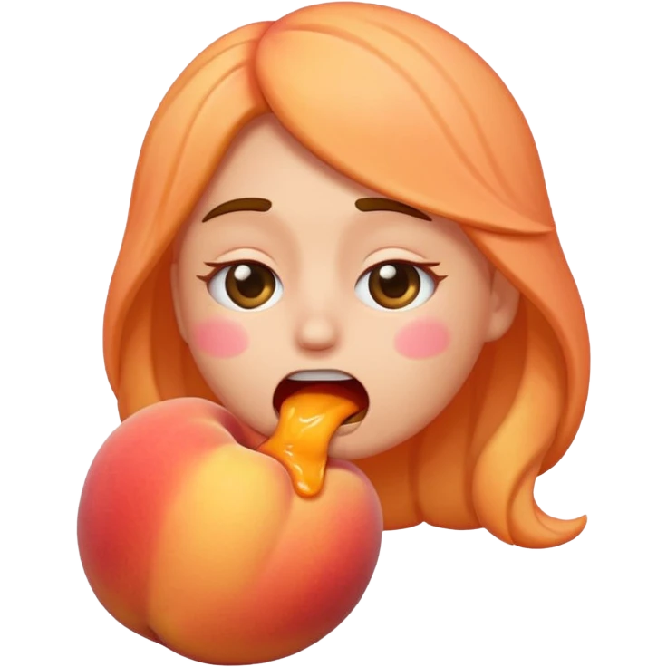 vomiting emoji with peach emoji
