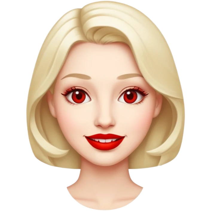 This emoji 😏 with red lipstick on emoji