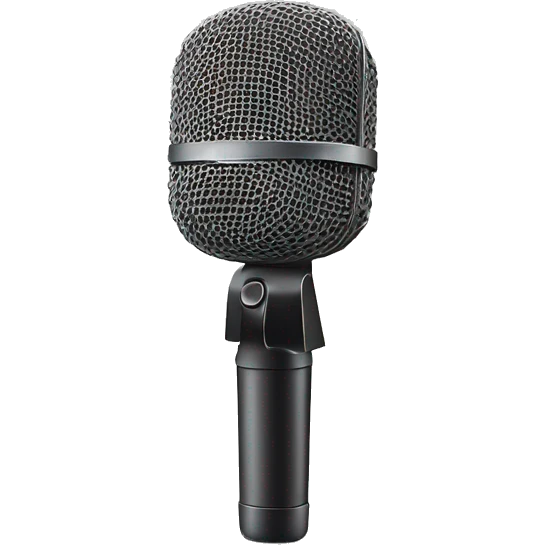a microphone having a surprise party emoji