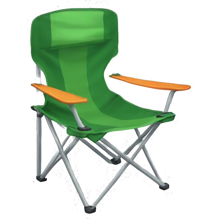 Green camping chair facing left emoji