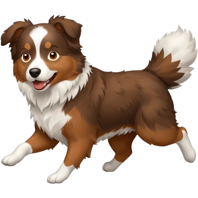Australian shepherd running emoji