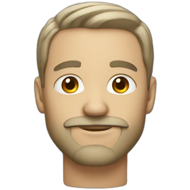 white man with facial hair and fade emoji
