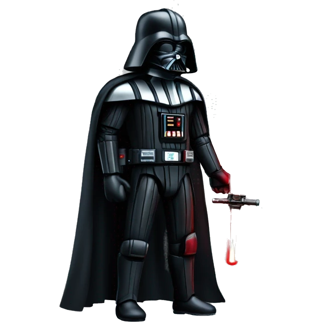 Dark Vador avec son sabre laser rouge e emoji