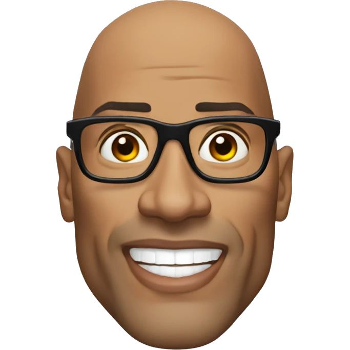 Dwayne Johnson glasses emoji