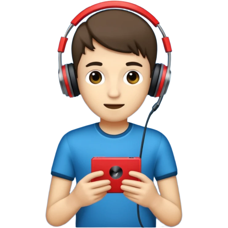 boy with music player emoji