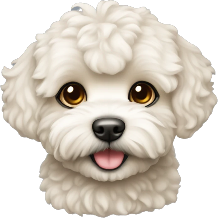 Dog maltipoo color cream emoji