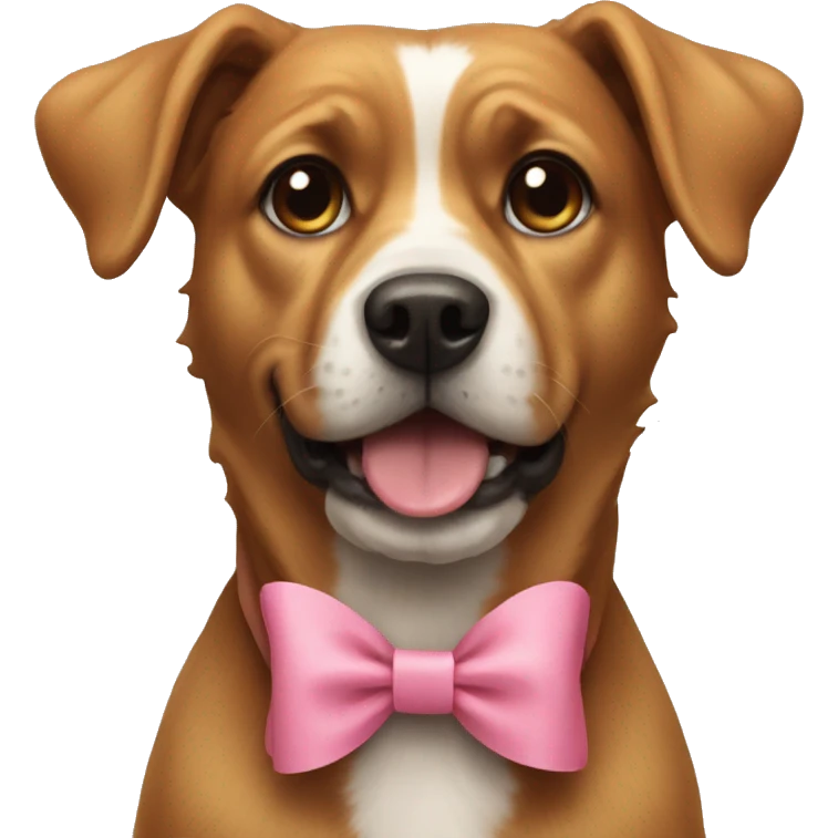Dog wearing a bow emoji