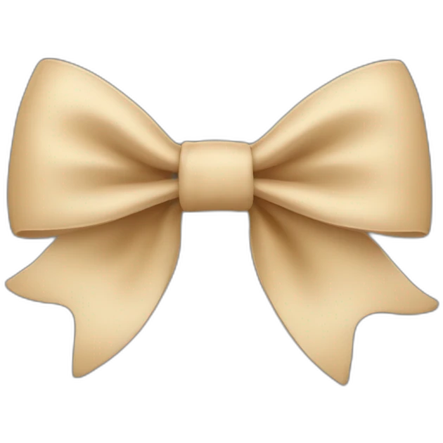 Beige bow emoji