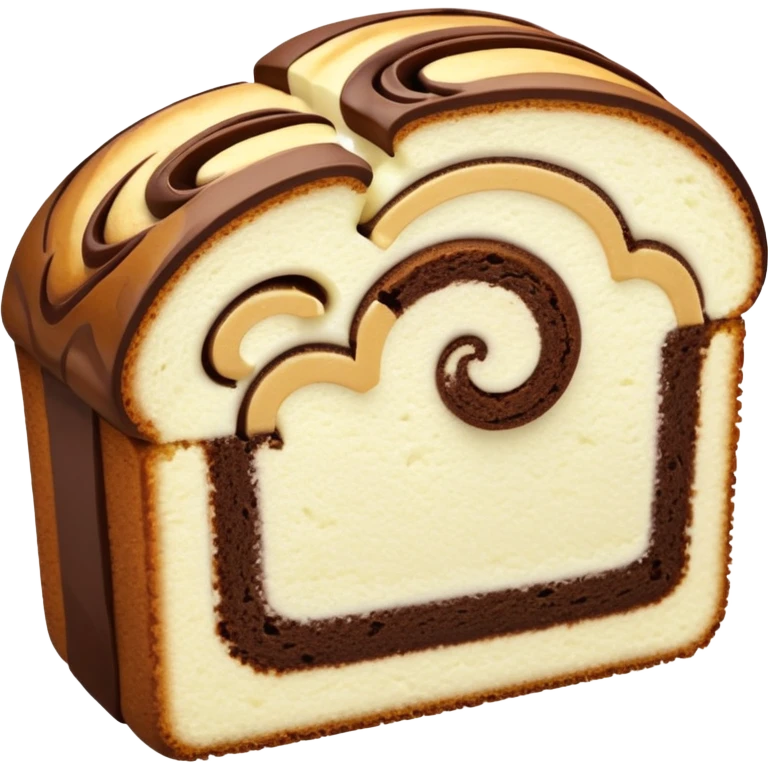 Water and marble cake slice bread emoji