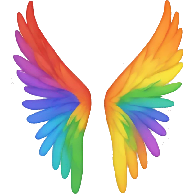 Rainbow wings for pride mon emoji