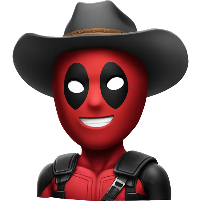 deadpool with cowboy hat emoji