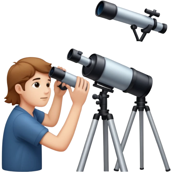 person stargazing with a telescope emoji