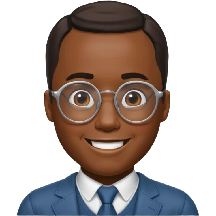 diddy with glasses but white skintone emoji
