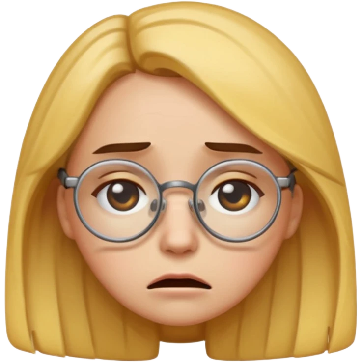 create a female emoji tired from studying and doing activities emoji