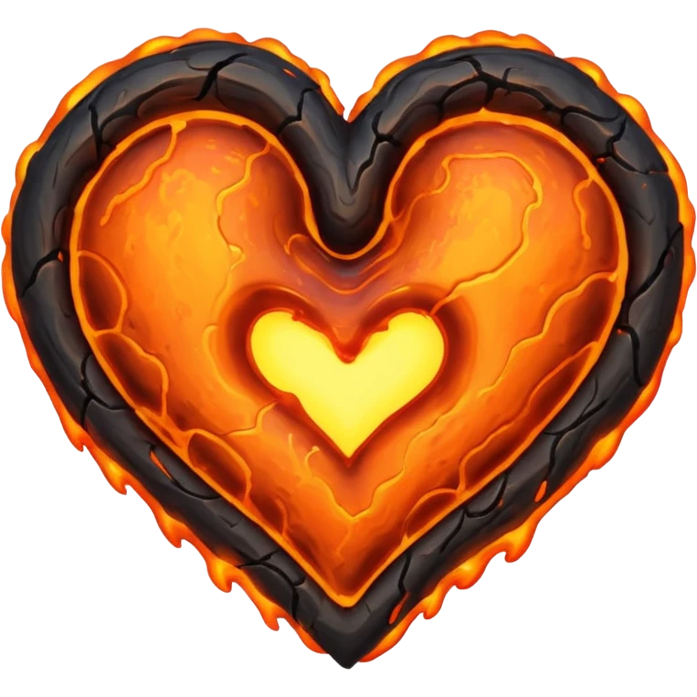 Molten lava magma heart emoji