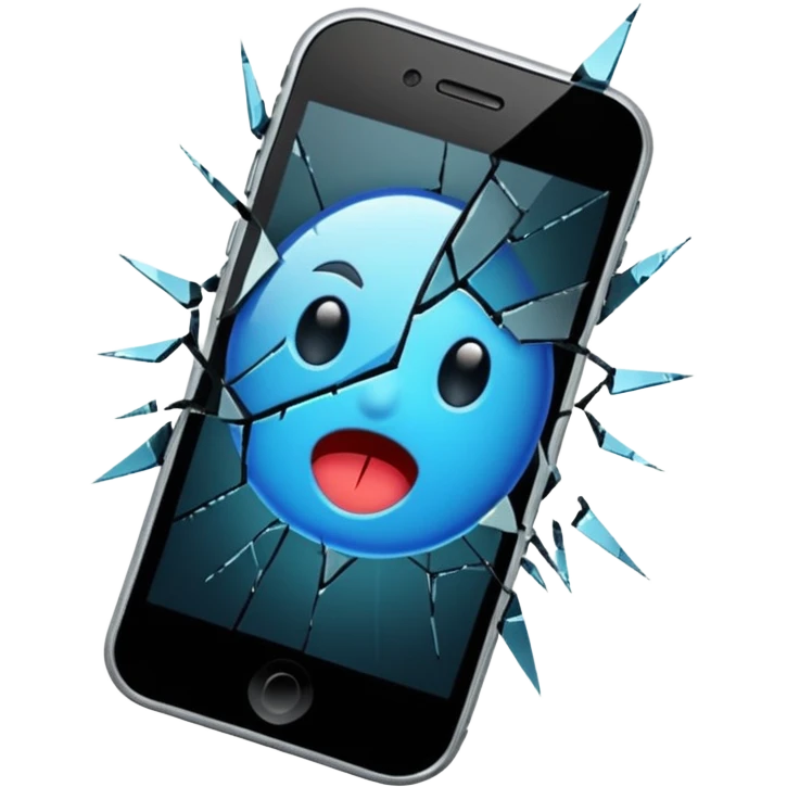 cracked phone screen emoji