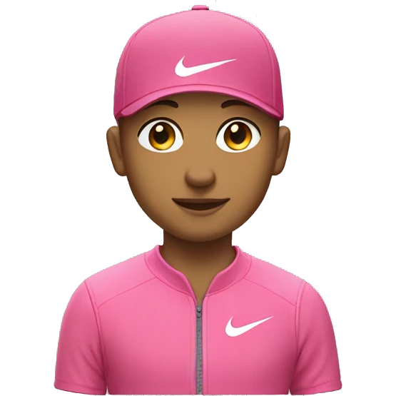 Kai cenar with pink Nike tec emoji