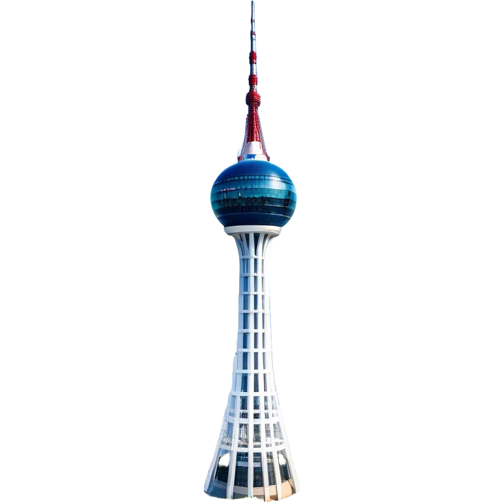 ​Cinematic Realistic N Seoul Tower, depicted in brilliant daylight as a slender, single-column tower rising from a modern cityscape, crowned by a sleek cylindrical observation deck offering panoramic views over Seoul, with crisp glass and steel surfaces reflecting clear blue skies and subtle architectural details that capture its futuristic elegance, emoji