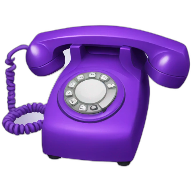 purple phone emoji