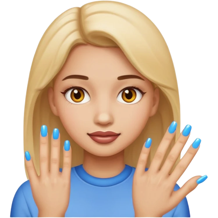 a girl with nails emoji face only emoji
