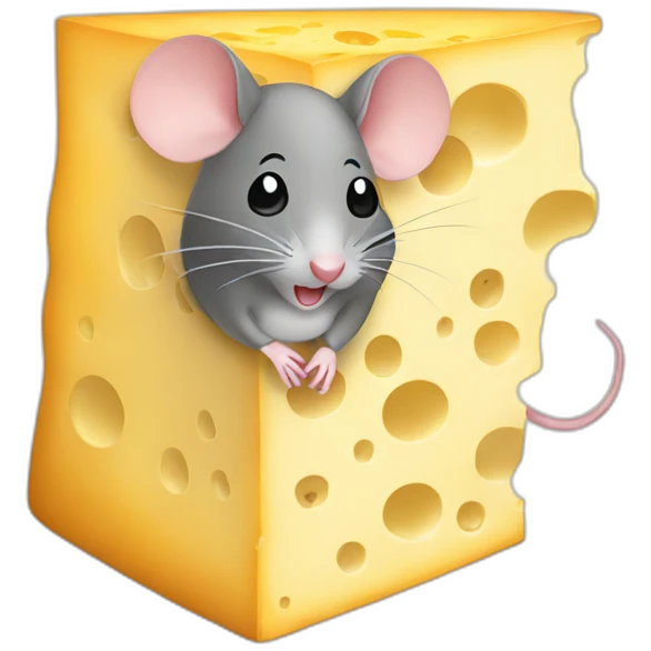 mouse living in cheese emoji