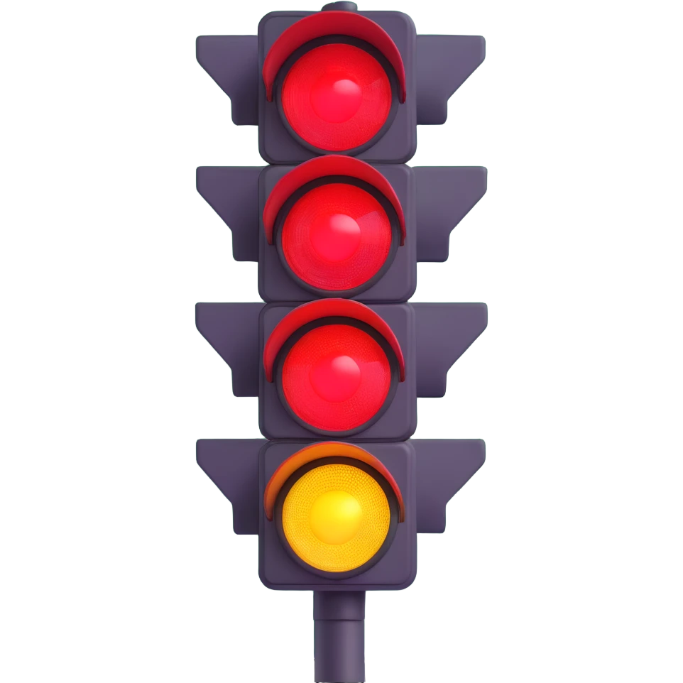 red traffic light emoji