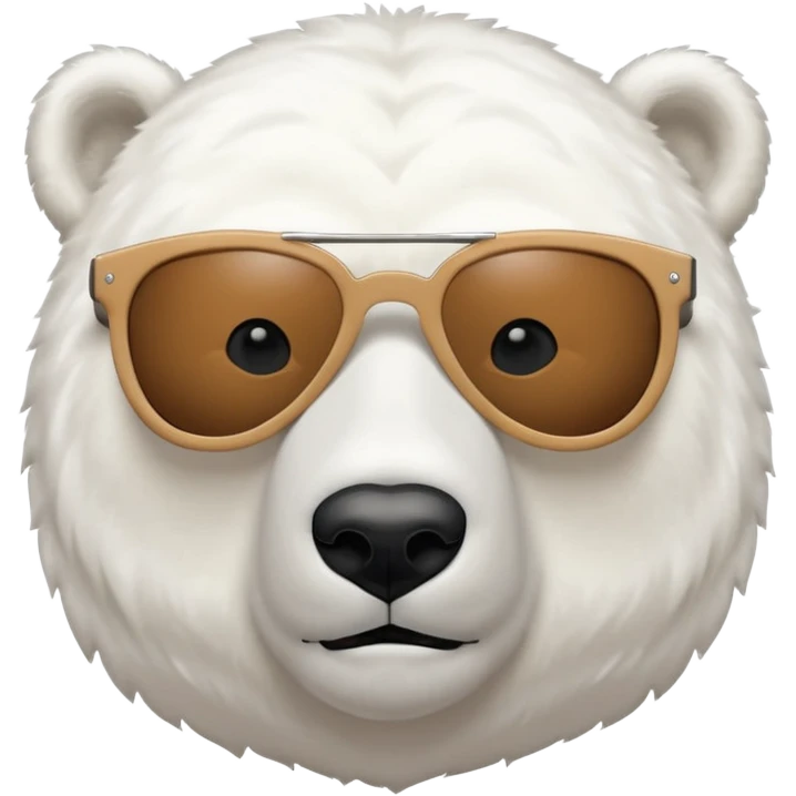 polar bear wear sunglasses emoji