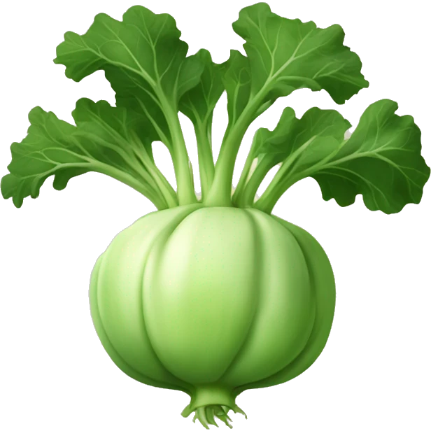 A single kohlrabi emoji