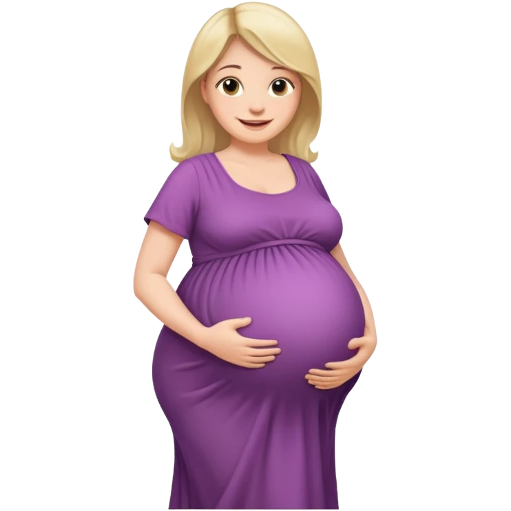 heavily pregnant woman with very very large belly emoji