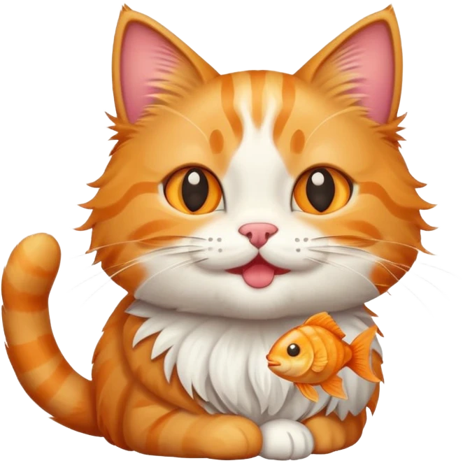 cat with fishy treat emoji