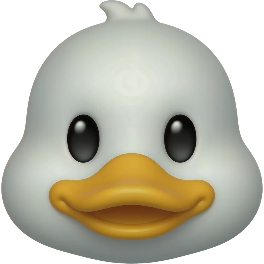 Make the face a duck emoji