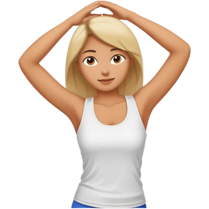 The woman who just woke up is stretching lazily emoji