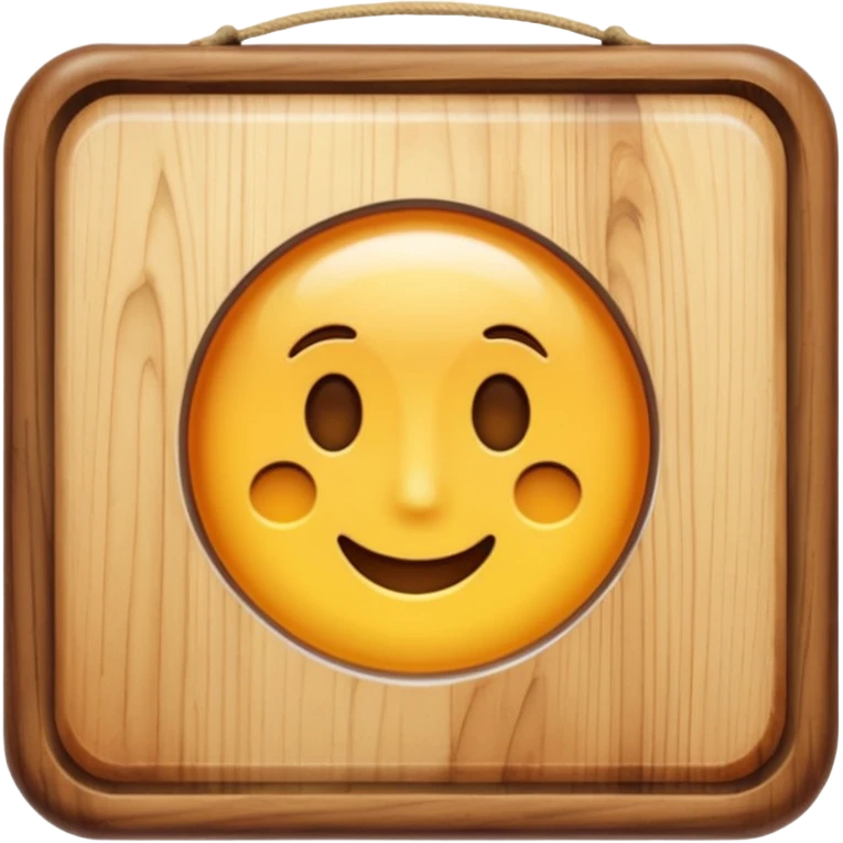 small wooden board with clear resin layer emoji