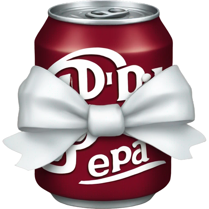 dr pepper can colored gift with white bow emoji