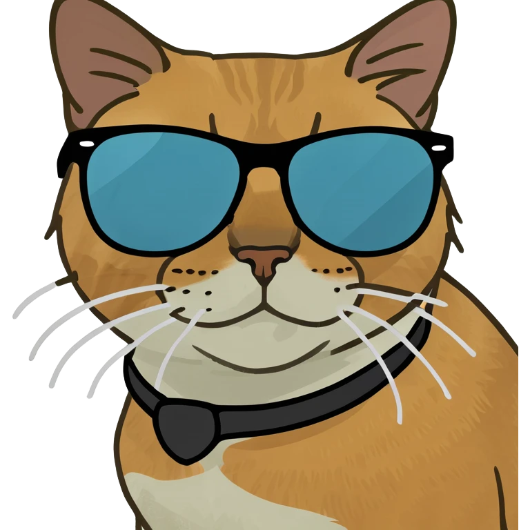Cat with sunglasses emoji