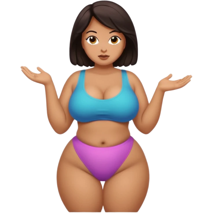 Thicc thighs, bubble boobs emoji