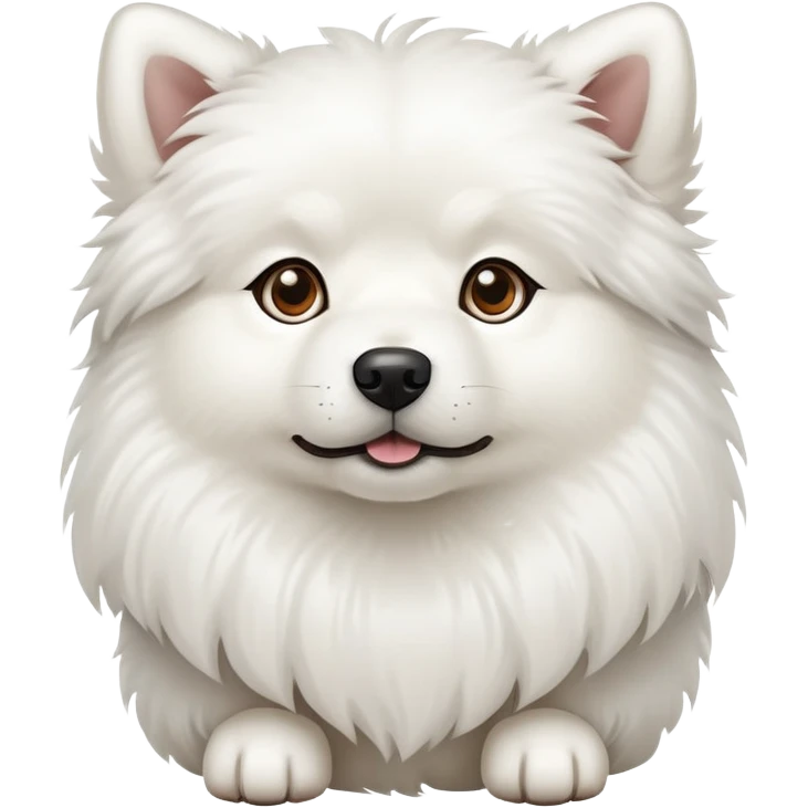 Pure white Chinese rural dog emoji